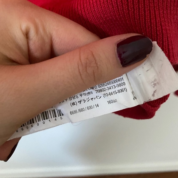 Zara Boys Red V-neck Long Sleeve Seahorse Sweater - Picture 5 of 6